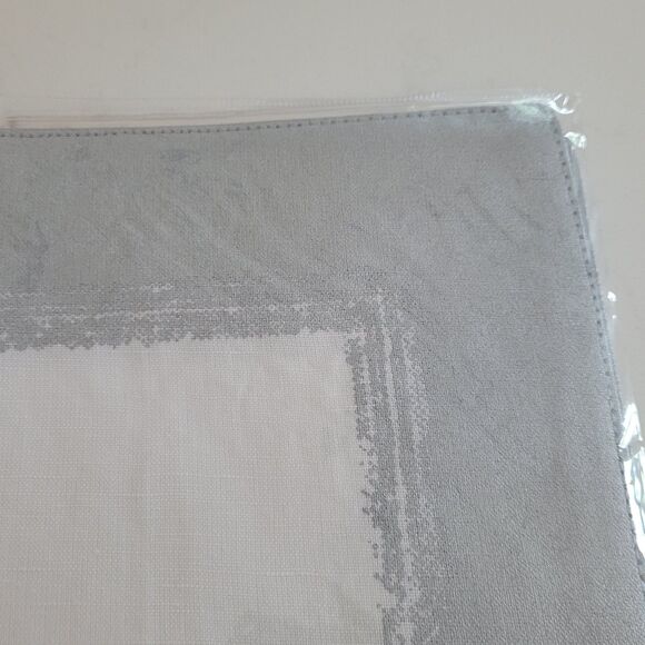 Villeroy & Boch Placemats Linen Cotton 4 pc White Silver 14 x 20 NEW - Picture 7 of 10